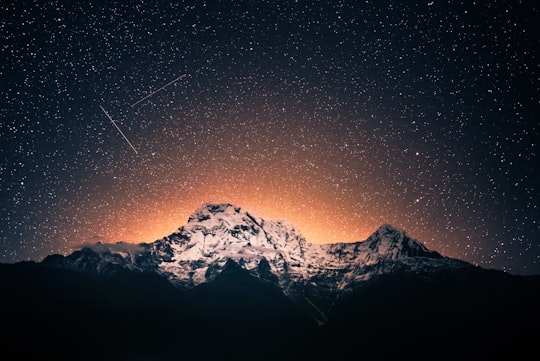 photo of mountains and sky in Ghandruk Nepal