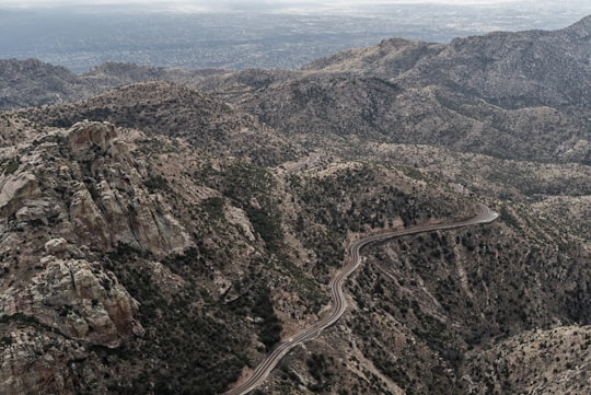 road on mountain pass in Coronado National Forest United States