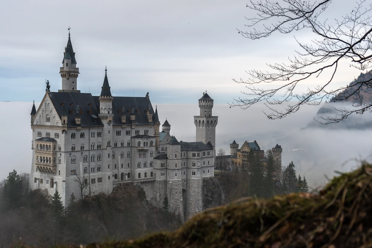 Neuschwanstein Castle in the mist