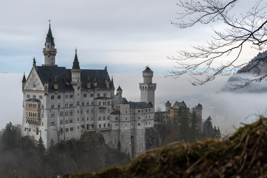 Neuschwanstein Castle in the mist