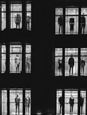 mannequin in front of windows