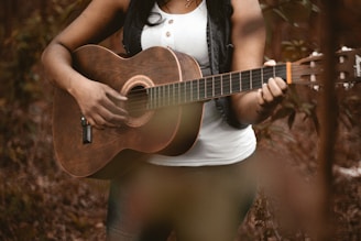 person playing guitar