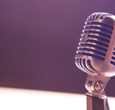 condenser microphone with black background