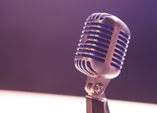 condenser microphone with black background