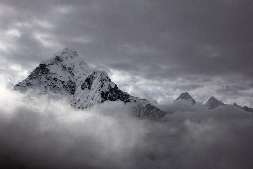 landscape photography of mountain cover by snow