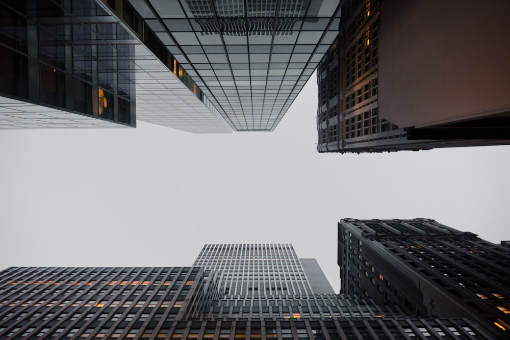 bottom photography of high-rise buildings during daytime