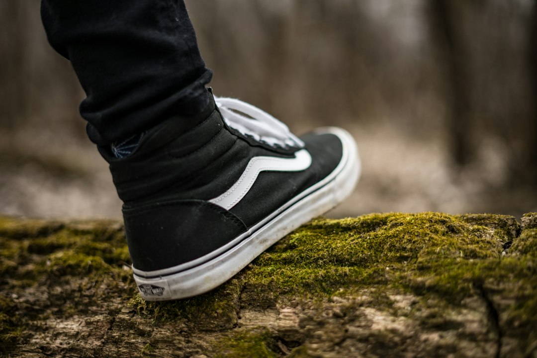 black skate shoe closeup