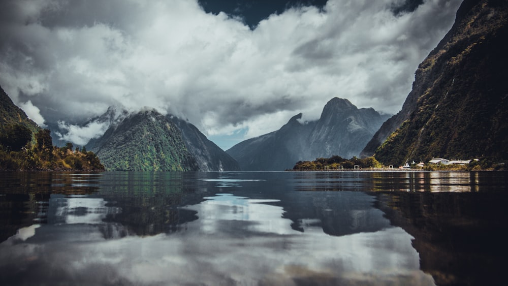 mountain near body of water