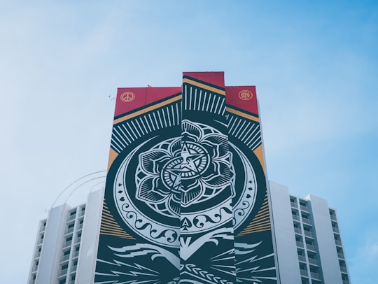 black and white mandala decor in Downtown United States