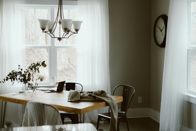 brown wooden dining set