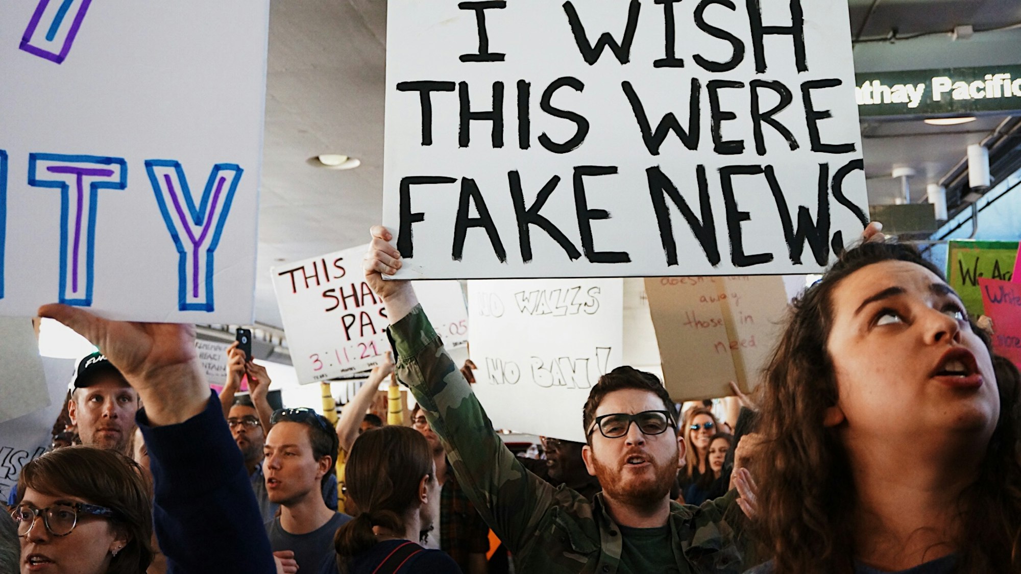 This photo was taken at the LAX protest against Trump’s muslim ban.