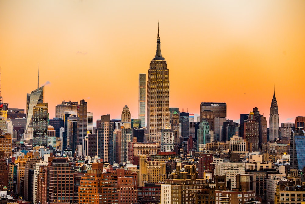 뉴욕 엠파이어 스테이트 빌딩의 풍경 사진
