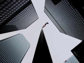 worm-view photography of high rise buildings