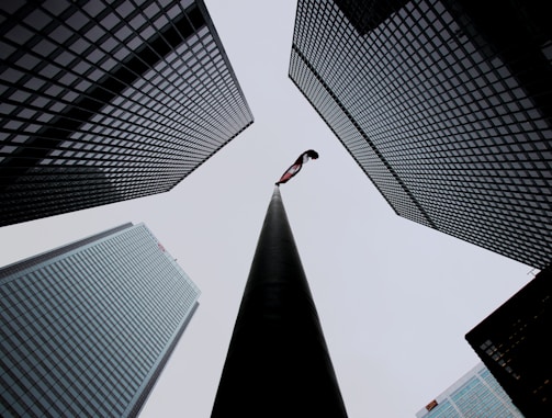 worm-view photography of high rise buildings
