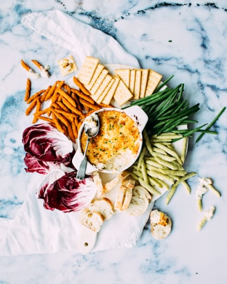 assorted food on white ceramic plate