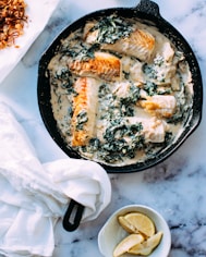 bowl of stew salmon