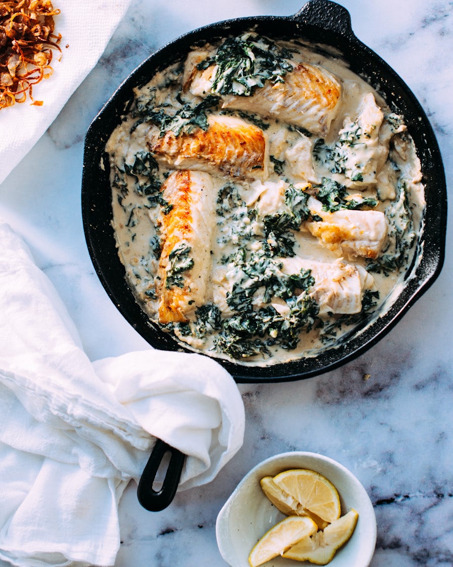 Poisson cuisiné, dressage soigné