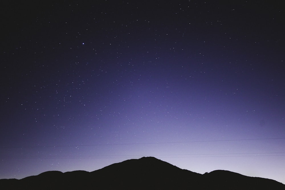 mountain during nighttime view photo