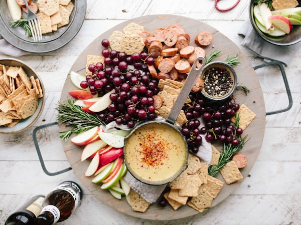 Grazing platter with cold meats, dips, breads and Queensland produce