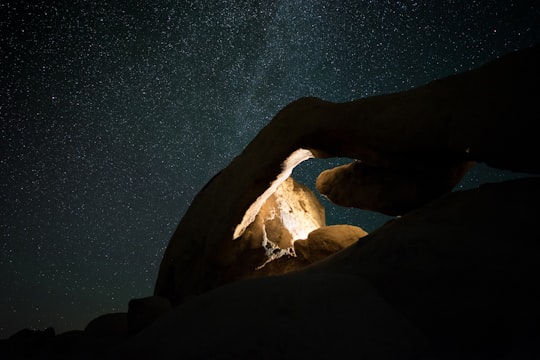 brown stone in the mountain during nighttime in Joshua Tree United States