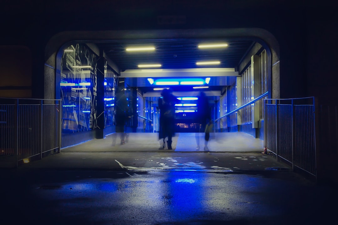 man standing near building