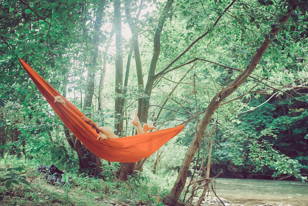 person in hammock