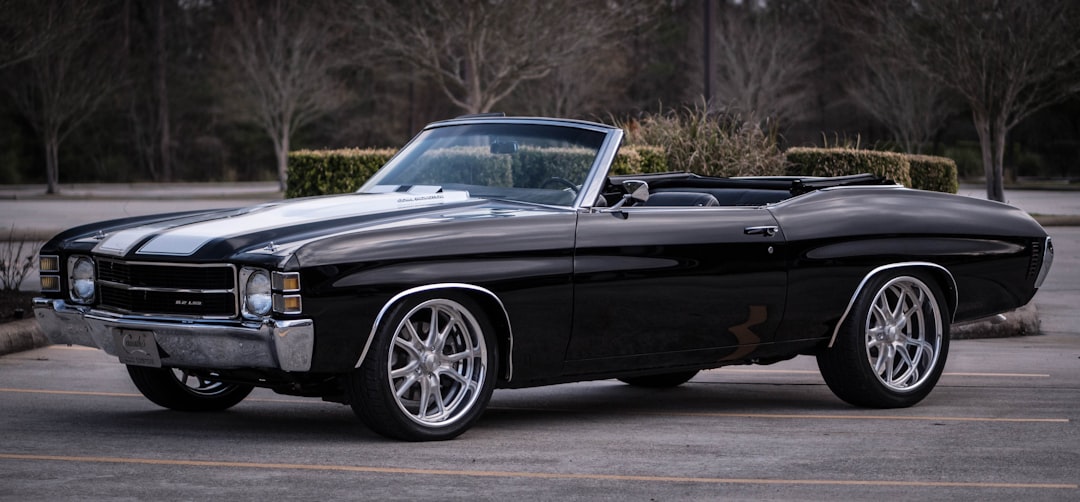 black convertible coupe park on gray road, If you enjoy/use my work consider donating to paypal.me/ChadKirchoff