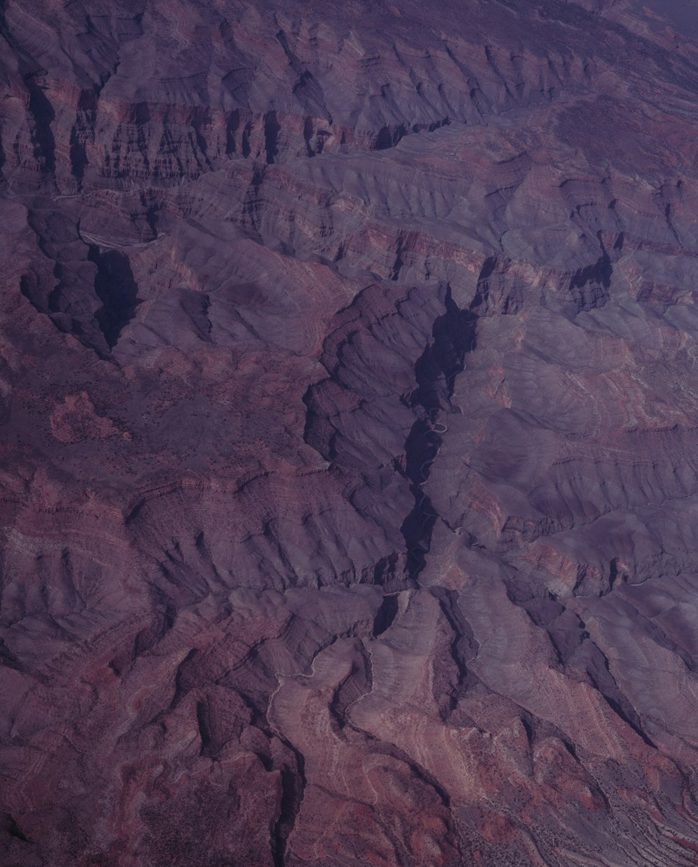 aerial photo of brown mountain