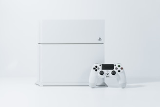 white Sony PS4 Original with controller