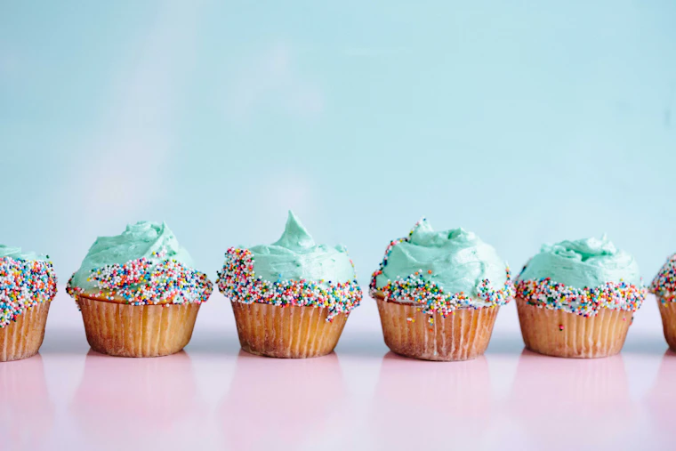 Cupcakes decorados con crema