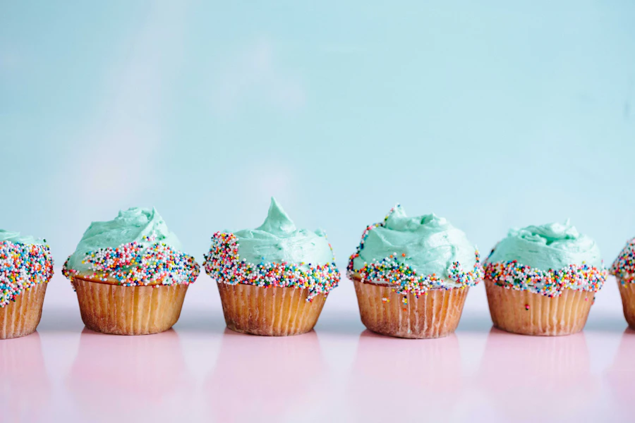 Colourful celebration cupcakes