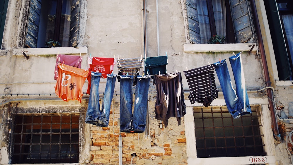 assorted hang clothes