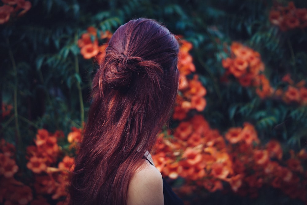 selective focus photography of woman