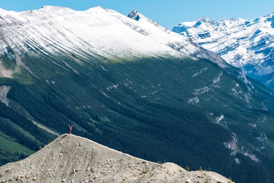 man standing on mountain in Yoho National Park Canada