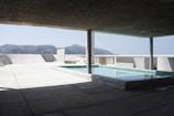 A beautiful outdoor terrace with a swimming pool.