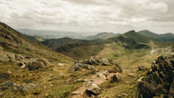 gray and green mountain photography