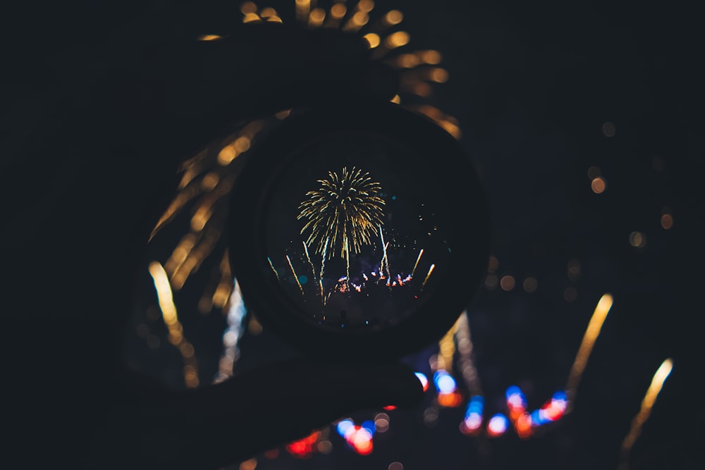 fireworks artwork at night