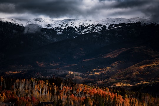 mountains with snow in Silverthorne United States