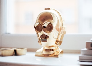 C-3PO decor on white surface