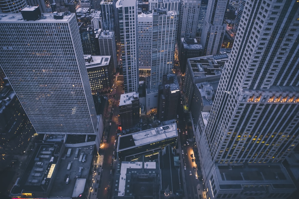 Edificio de gran altura desde la vista aérea