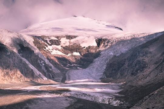 aerial view of mountain in Pasterze Glacier Austria