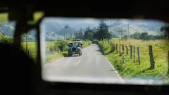 Jeep Willys on a country road