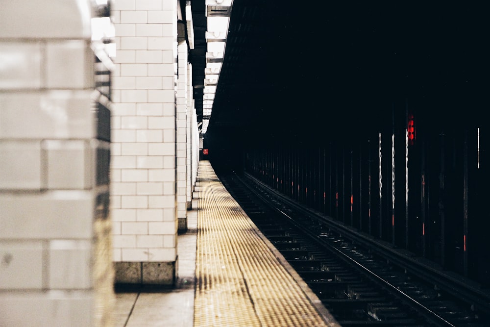 photo of train railings