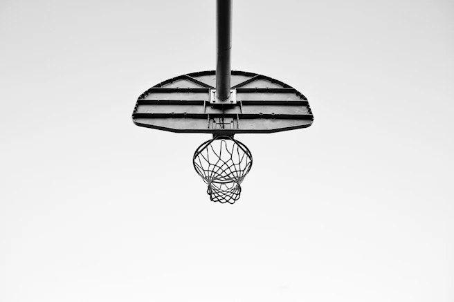 black metal basketball hoop