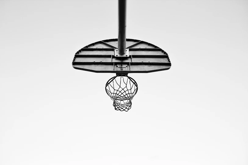 black metal basketball hoop