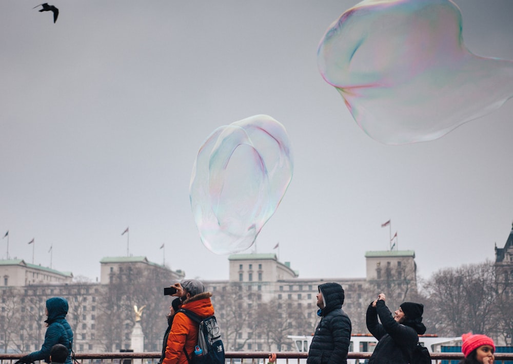 people looking in the sky