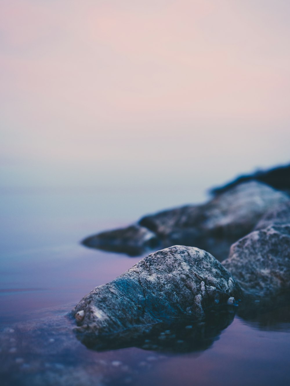 brown stone in body of water