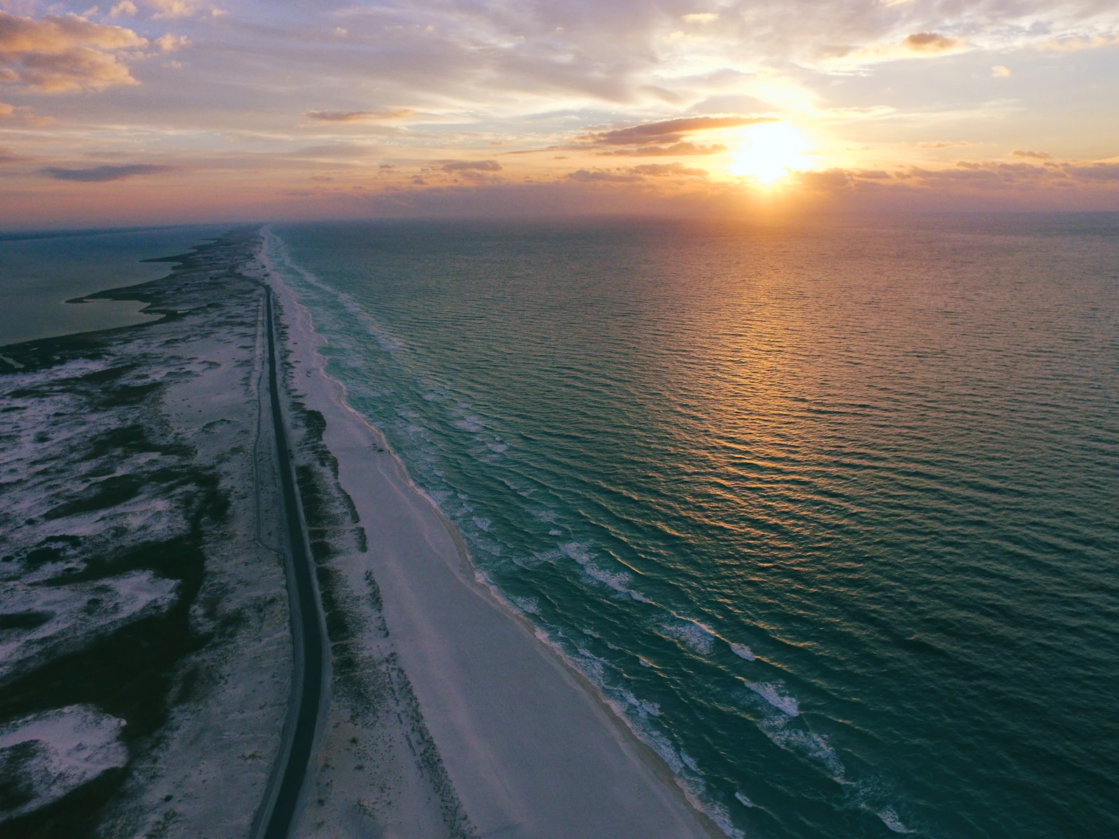Open Gulf water under a wide sky