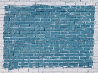 gray concrete bricks painted in blue