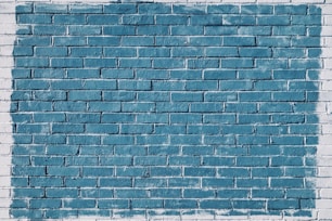 gray concrete bricks painted in blue